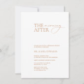 Elegantes Hochzeitsfest "The Morning After" Einladung (Vorderseite)