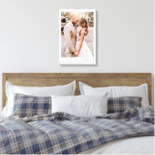 Elegantes Hochzeitsfoto-Andenken Leinwanddruck (Insitu (Schlafzimmer))