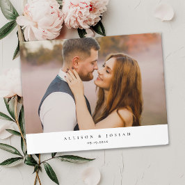 Elegantes Hochzeitsfoto  Gästebuch