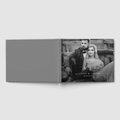 Elegantes Hochzeitsfoto-Monogramm Gästebuch (Voll)