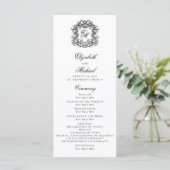 Elegantes Hochzeitsfoto-Programm mit Monogramm-Wap Programm (Stehend Vorderseite)