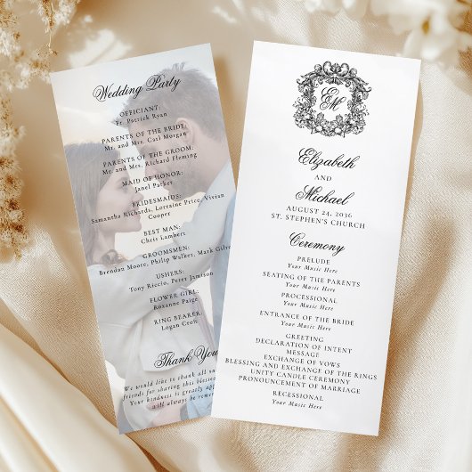 Elegantes Hochzeitsfoto-Programm mit Monogramm-Wap Programm