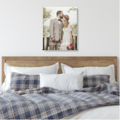 Elegantes Hochzeitsfoto-Script Leinwanddruck (Insitu (Schlafzimmer))