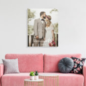 Elegantes Hochzeitsfoto-Script Leinwanddruck (Insitu (Wohnzimmer))