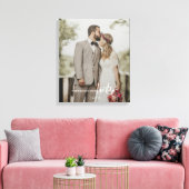 Elegantes Hochzeitsfoto-Script Leinwanddruck (Insitu (Wohnzimmer))