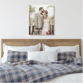 Elegantes Hochzeitsfoto-Script Leinwanddruck (Insitu (Schlafzimmer))