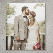 Elegantes Hochzeitsfoto-Script Leinwanddruck