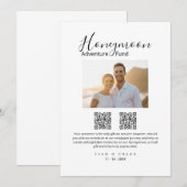 Elegantes Hochzeitsgeschenk-Fonds QR-Code-Schild m Einladung (Vorne/Hinten)