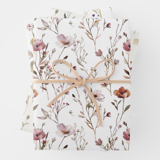 Elegantes Hochzeitsgeschenk für die Blume Geschenkpapier Set (Beispiel)