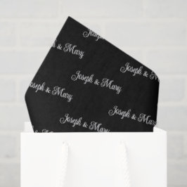 Elegantes Hochzeitsgeschenk mit anpassbaren Namen Seidenpapier