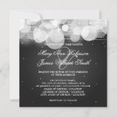 Elegantes Hochzeitsglühen und Sparkassenschwarz Einladung (Vorderseite)