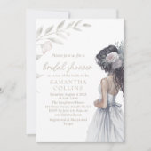 Elegantes Hochzeitsgown Wassercolor-Brautparty Einladung (Vorderseite)