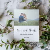 Elegantes Hochzeitsgrat Foto Danke Karte