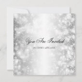 Elegantes Hochzeitsilber-Gläser-Licht Einladung (Rückseite)