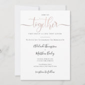 Elegantes Hochzeitskalligraphieangebot Einfach Einladung (Vorderseite)