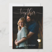 Elegantes Hochzeitskalligraphieangebot Einfach Einladung (Rückseite)