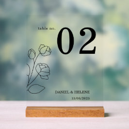 Elegantes Hochzeitskarte Akryllisches Zeichen für  Acrylschild