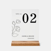 Elegantes Hochzeitskarte Akryllisches Zeichen für Acrylschild (Vorderseite)