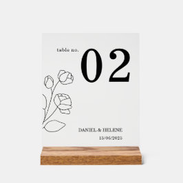 Elegantes Hochzeitskarte Akryllisches Zeichen für  Acrylschild