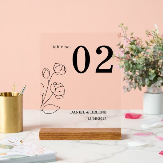 Elegantes Hochzeitskarte Akryllisches Zeichen für Acrylschild (Hochzeit)