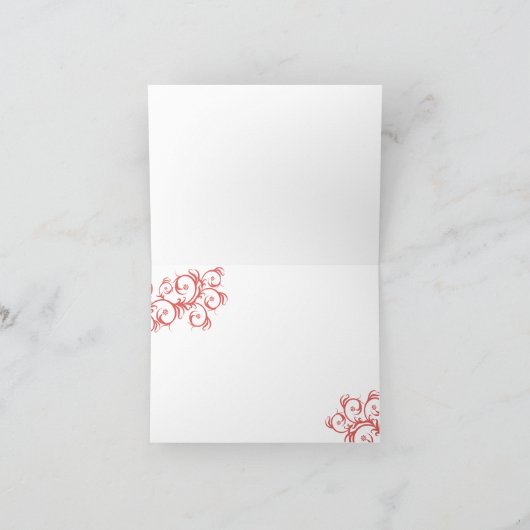 Elegantes Hochzeitskleid Brautparty Dankeschön Kar Dankeskarte (Innenseite)