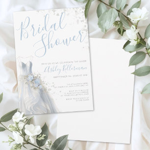 Elegantes Hochzeitskleid Brautparty Einladung