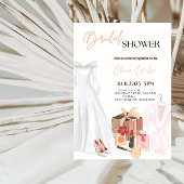 Elegantes Hochzeitskleid Brautparty Party Einladung