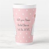 Elegantes Hochzeitskleid Happy Brautparty Milchtasse (Vorderseite)