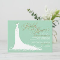 Elegantes Hochzeitskleid in Mint und Gold für die