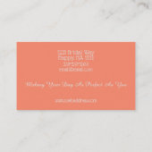 Elegantes Hochzeitskleid mit Herz-Hochzeitsplaner Visitenkarte (Rückseite)