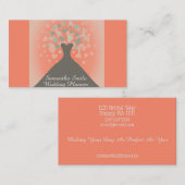 Elegantes Hochzeitskleid mit Herz-Hochzeitsplaner Visitenkarte (Vorne/Hinten)