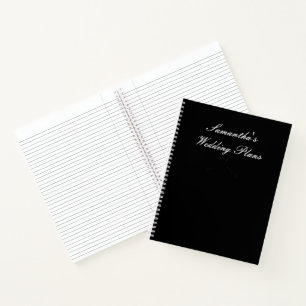 Elegantes Hochzeitskleid mit Schleier Planungsnoti Notizblock