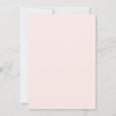 Elegantes Hochzeitskleid Rosa Brautparty Einladung (Rückseite)