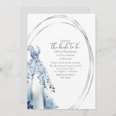 Elegantes Hochzeitskleid, Silver Frame Brautparty Save The Date (Vorne/Hinten)