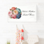 Elegantes Hochzeitskranz-Brautparty Banner (Insitu)