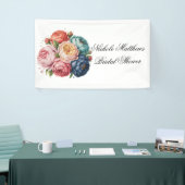 Elegantes Hochzeitskranz-Brautparty Banner (Messeveranstaltung)