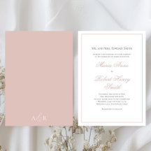 Elegantes Hochzeitskript Pink Blush