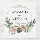 Elegantes Hochzeitslabel für Wein. Weinetikett (Einzelnes Label)