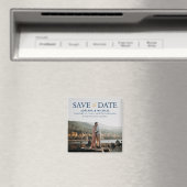 Elegantes Hochzeitsmagnet für Marine und Gold Save Magnet (In Situ (Geschirrspüler))