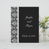 elegantes Hochzeitsmenü (Stehend Vorderseite)