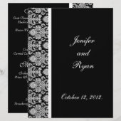 elegantes Hochzeitsmenü (Vorne/Hinten)