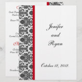 elegantes Hochzeitsmenü (Vorne/Hinten)