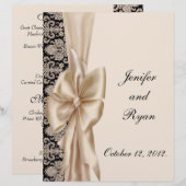 elegantes Hochzeitsmenü (Vorne/Hinten)