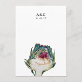 Elegantes Hochzeitsmenü Aquarell Menükarte (Rückseite)