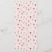 Elegantes Hochzeitsmenü der Wasserfarbe Menükarte (Rückseite)