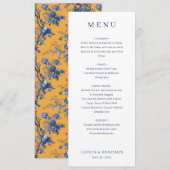 Elegantes Hochzeitsmenü-Design Menükarte (Vorne/Hinten)
