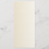 Elegantes Hochzeitsmenü für Elfenbein und Gelb Menükarte (Rückseite)