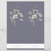 Elegantes Hochzeitsmenü in Aquarellfarben, dunkelg (Rückseite)