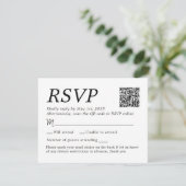 Elegantes Hochzeitsmenü mit 4 Gästekarten RSVP Karte (Stehend Vorderseite)