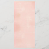 Elegantes Hochzeitsmenü mit Gold und Peach Menükarte (Rückseite)